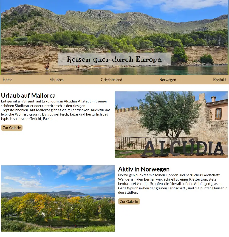 Projekt: Urlaubsreisen