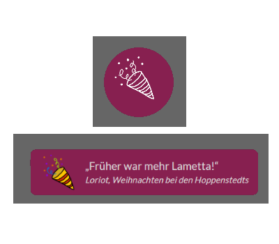 WEBDESIGN Mirjam Zschiesche, Code Snippet Lametta-Button